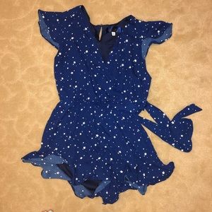 Navy Blue star romper